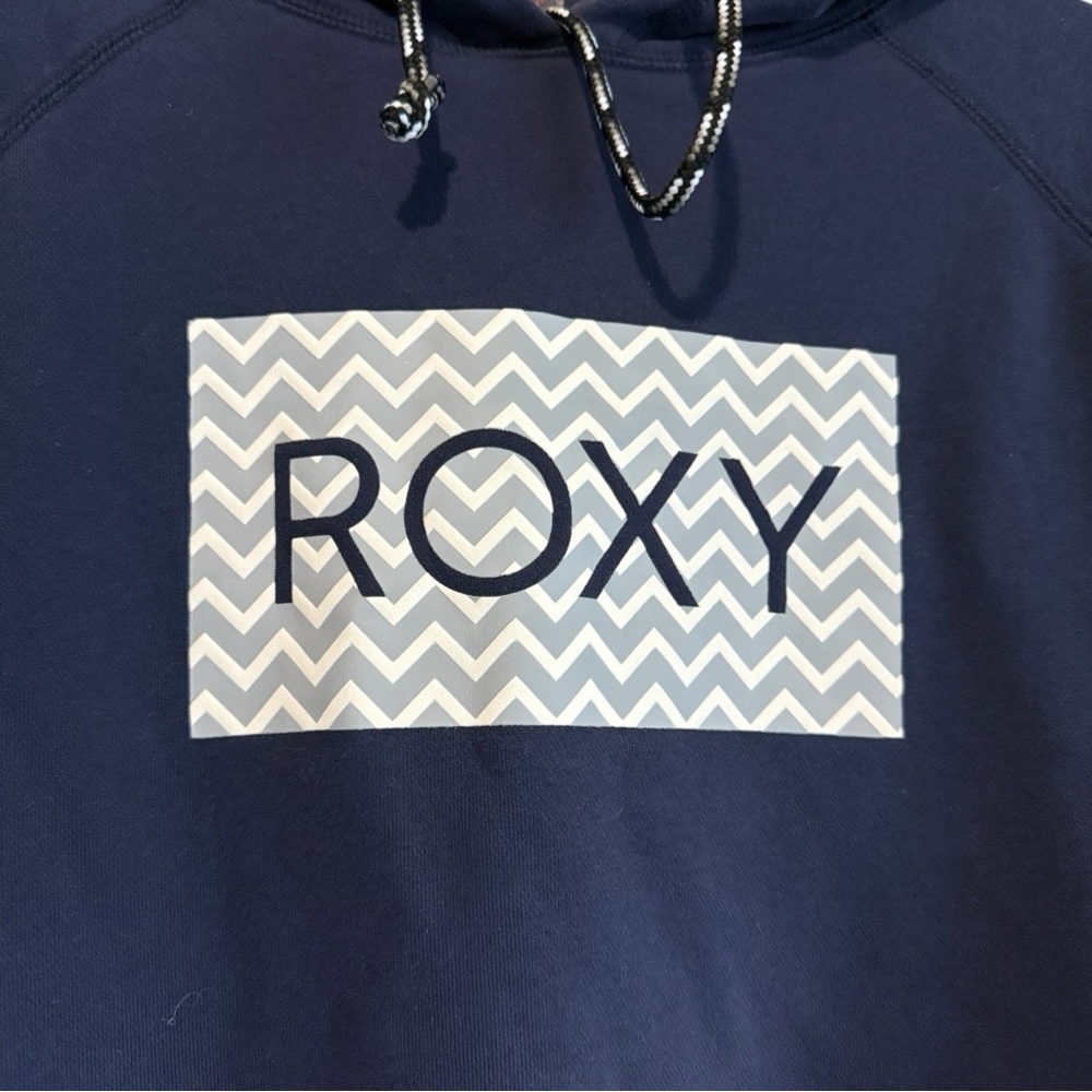 Roxy Navy Hoodie Tunic Length Dress/Hoodie, Vintage, Size Medium - Picture 4 of 10